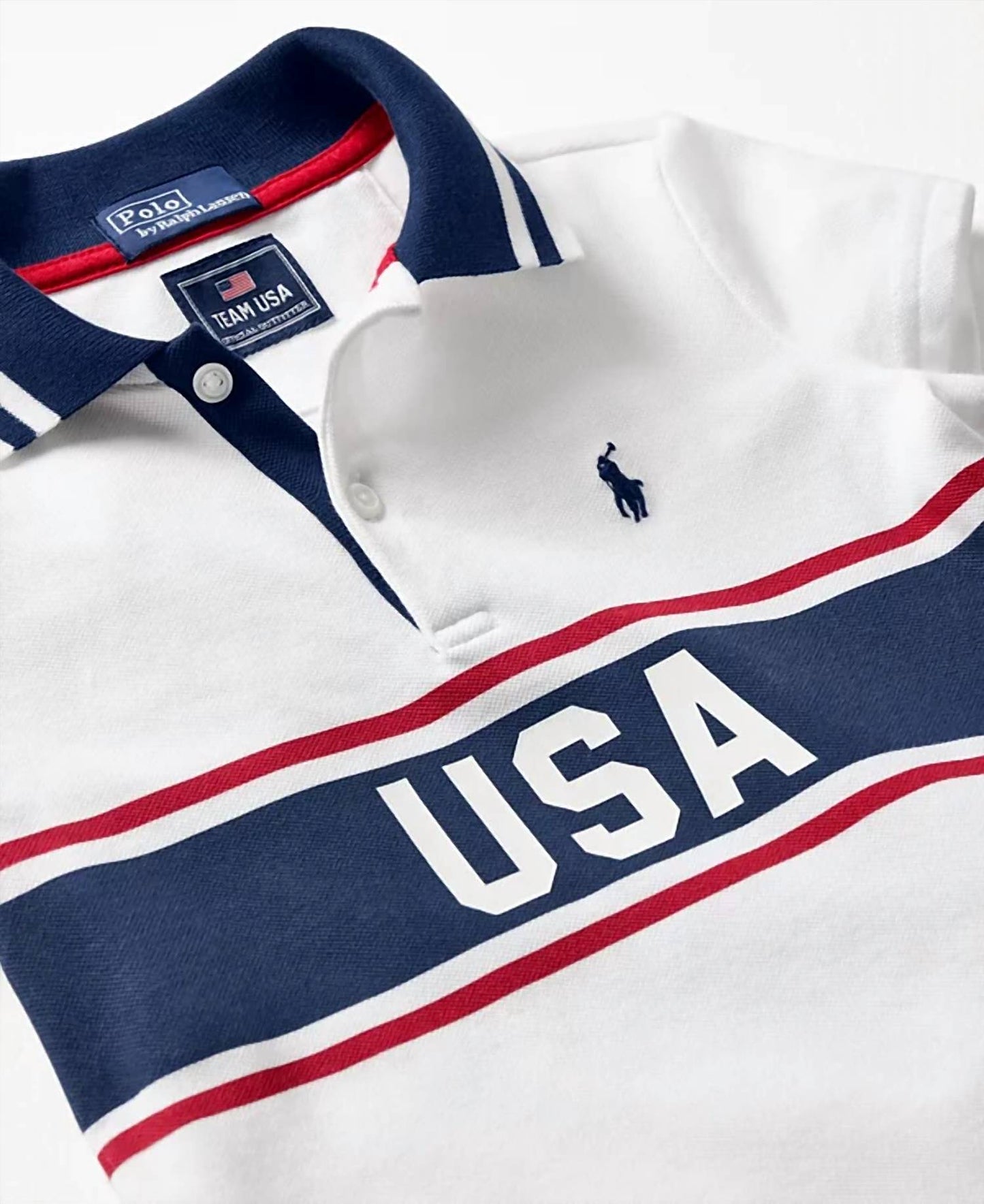 Polo Ralph Lauren - Girls Team Usa Stretch Mesh Polo Dress