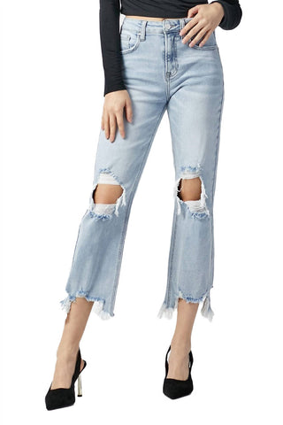 Risen - Rosa High Rise Straight Crop Jeans