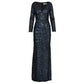 Ieena For Mac Duggal - 26445 Long Sleeve Sequin Gown