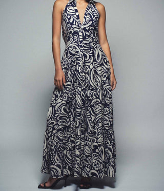Urban Daizy - Halter Tiered Maxi Dress