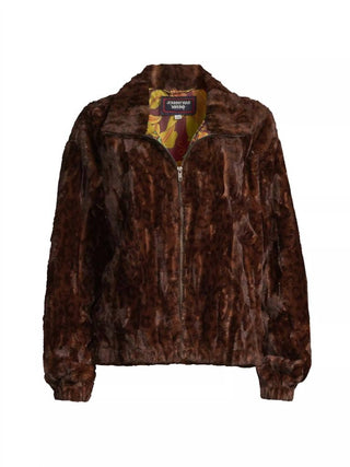 Johnny Was - Jaguar Faux Fur Bomber Jacket