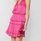 Current Air - V-Neck Ruffled Mini Dress