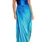 Dress Forum - Radiance Ombre Asymmetrical Pleated Maxi Dress