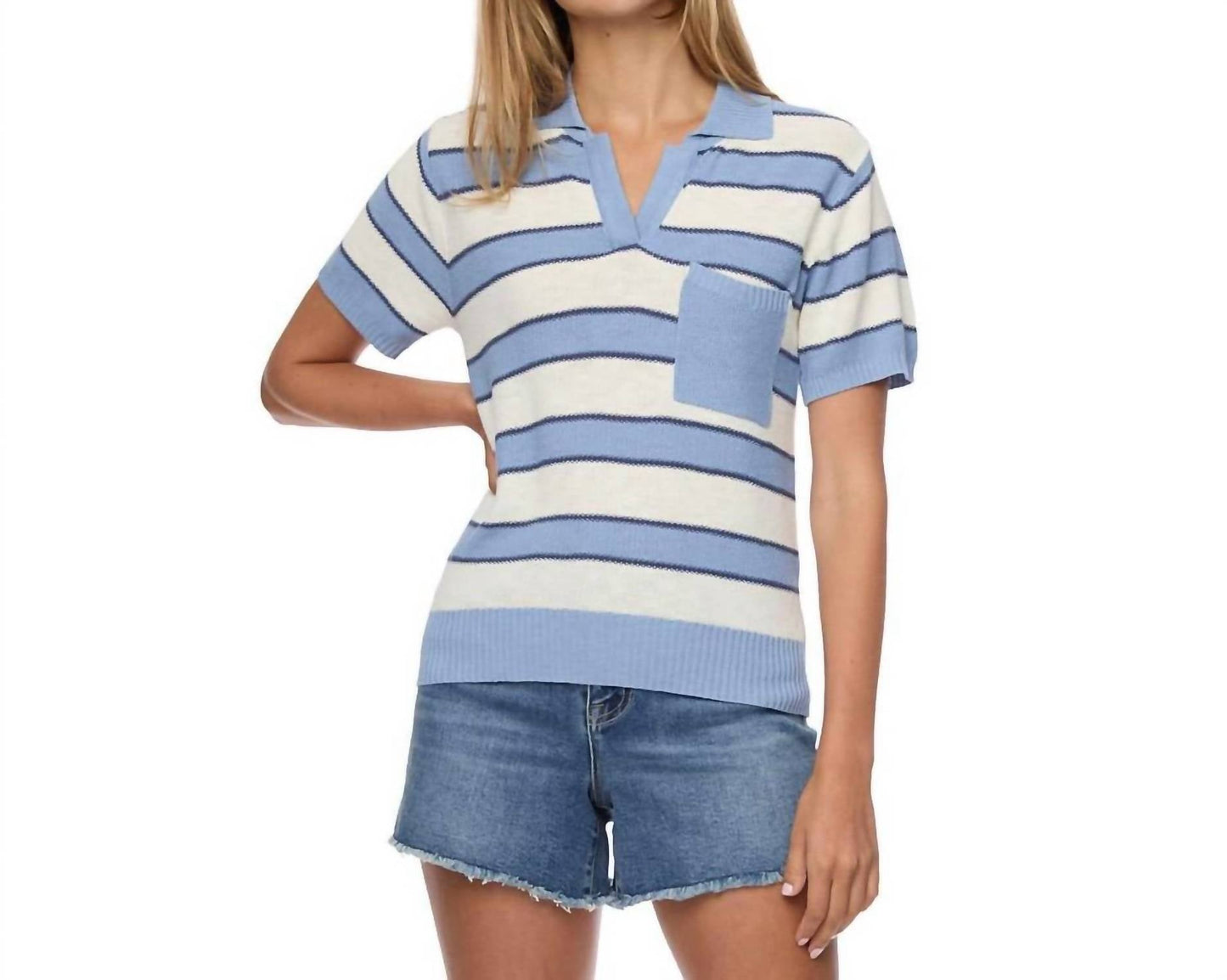 Flags & Anthem - Maben Striped Polo Sweater
