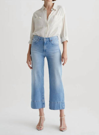 Ag Jeans - Saige Mid Rise Wide Leg Crop Jean