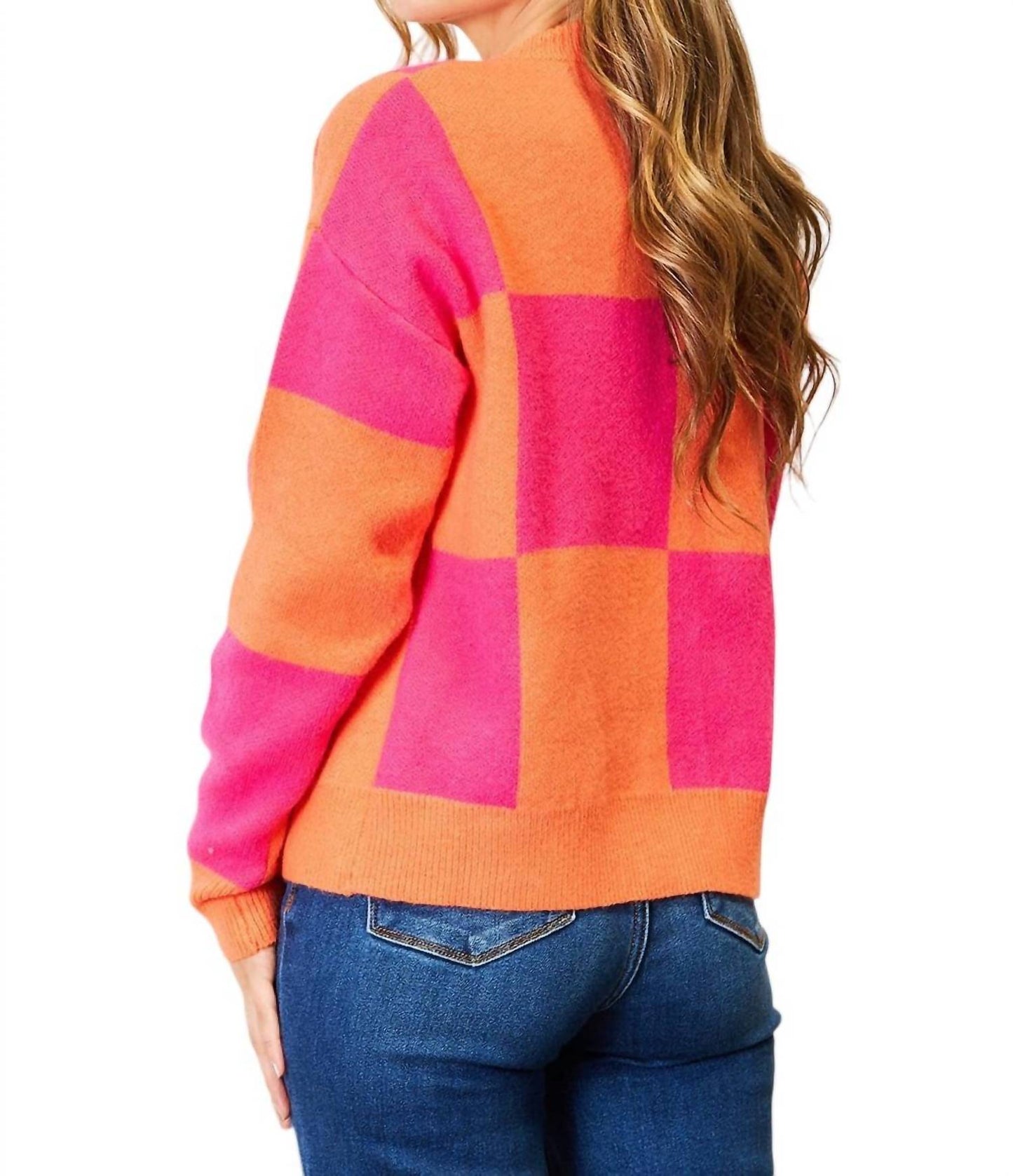Double Take - Woven Right Checkered Cardigan