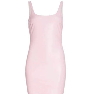 Amanda Uprichard - Margot Faux-leather Sleeveless Mini Dress