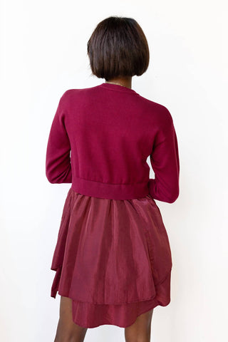 Baevely By Wellmade - Mary 3/4 Sleeve Mini Sweater Dress