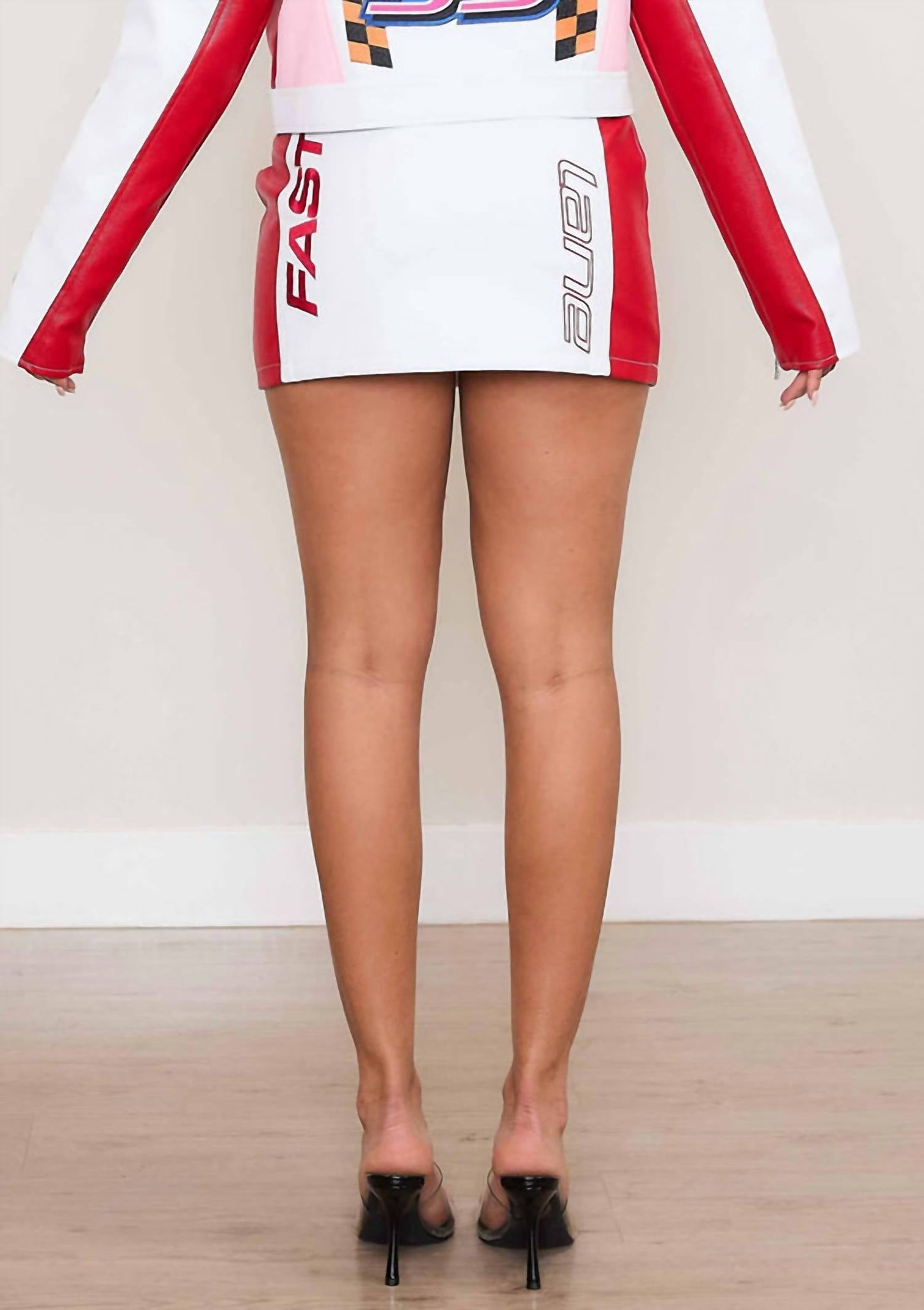First Row - Fast Lane Leather Racing Skirt