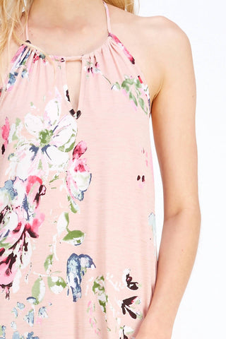 Entro - Floral Halter Maxi Dress