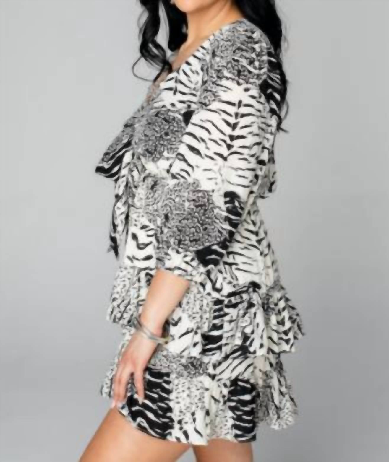 Buddylove - Sadie Tie Front Ruffled Dress