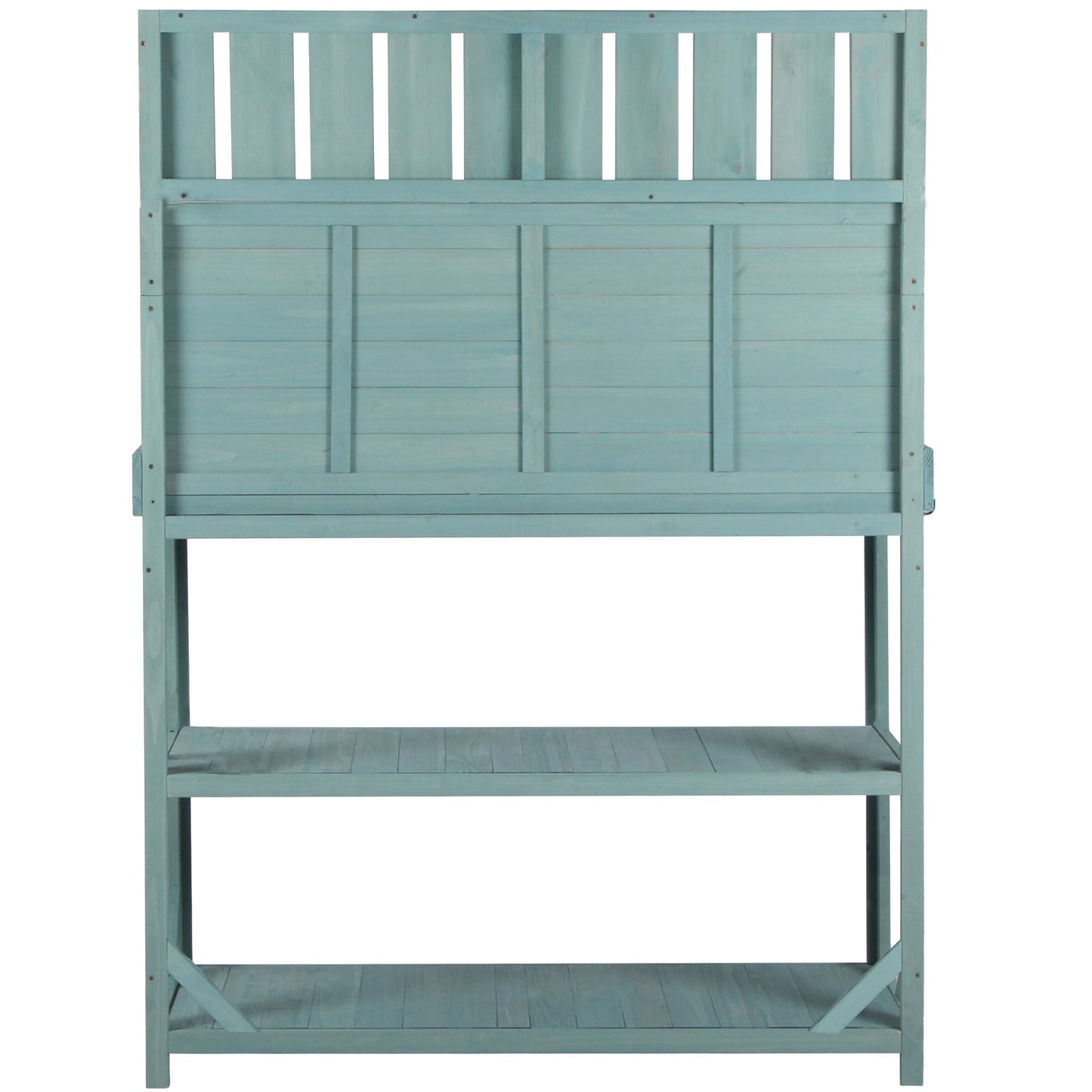 TOPMAX 65" Large Wooden Farmhouse Rustic Outdoor Potting Bench Table