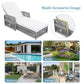 GO 2 Piece Long Reclining Chaise Outdoor Wicker Lounge Set