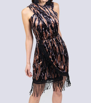 Allison New York - Velvet Draped Dress