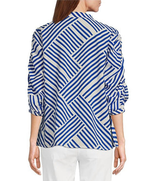 Multiples - 3/4 Sleeve Wire Collar Shirt