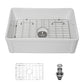 Apron Front Reversible Single Bowl Kitchen Sink & Grid And Strainer