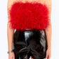 Buddylove - Fancy Strapless Feather Crop Top