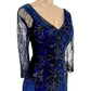 Sue Wong - V-neck Lace Dress