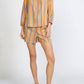 Current Air - Multi Stripe Round Neck Blouse