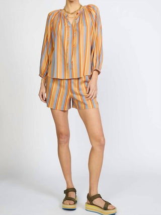 Current Air - Multi Stripe Round Neck Blouse