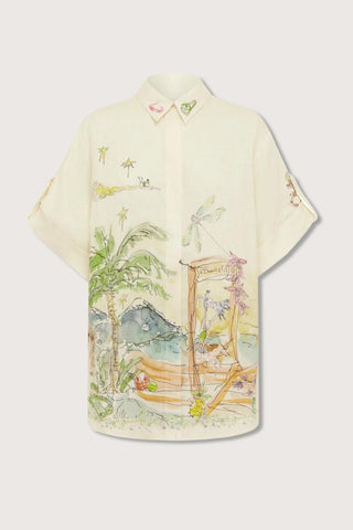 Alemais - Anouk Linen Short Sleeve Shirt