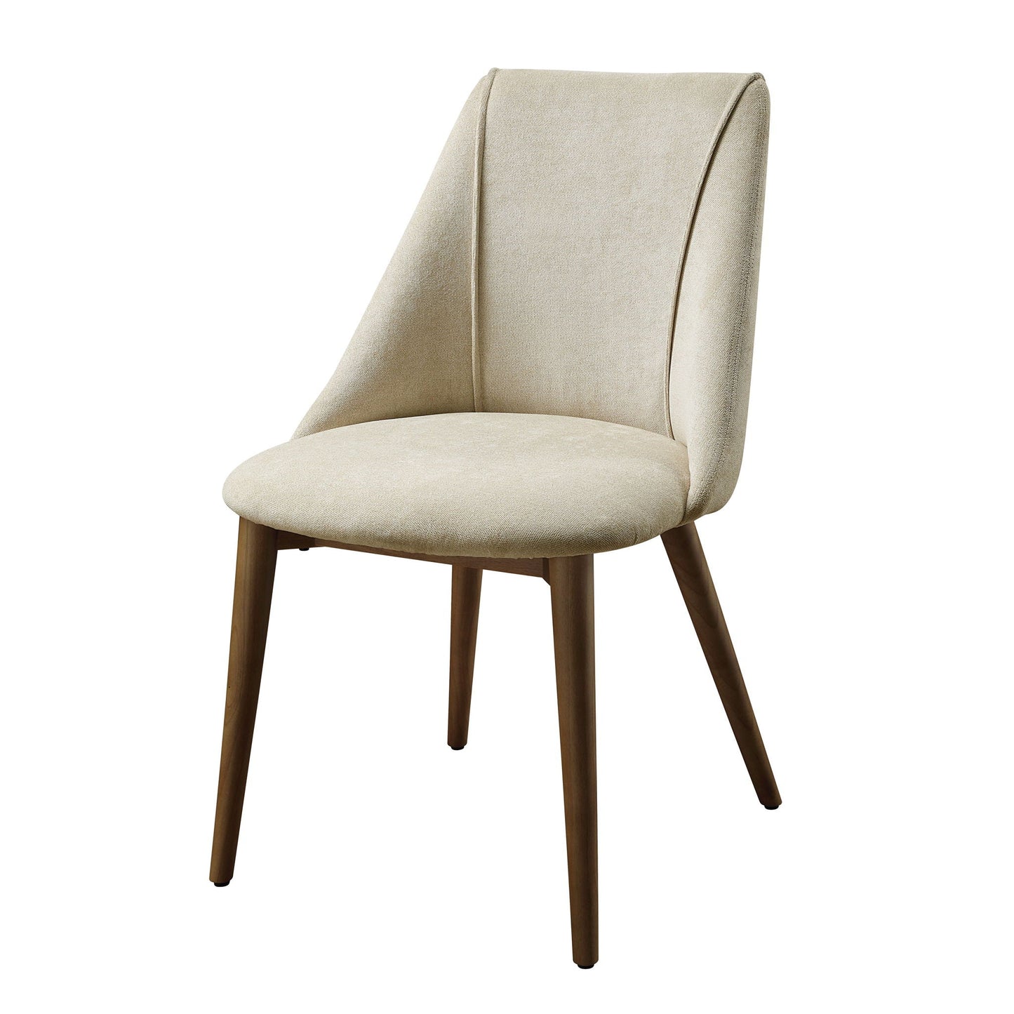 Willene Polished Microfiber Side Chair (Set of 2) - Beige