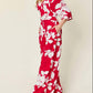 Double Take - Full Size Printed Tie Back Wide Leg Jumpsuit