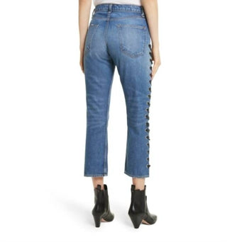 Veronica Beard - Ines Lace Up Side Denim Jeans