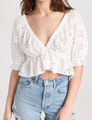 Free People - Gardenia Flutter Top