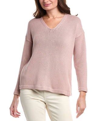 Eileen Fisher - Organic Cotton V-neck Pullover Top