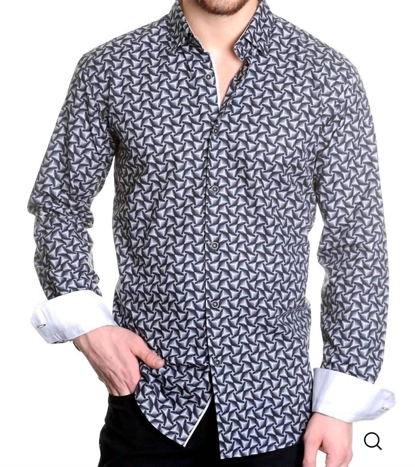 Mizumi Couture - Geometric Print Shirt