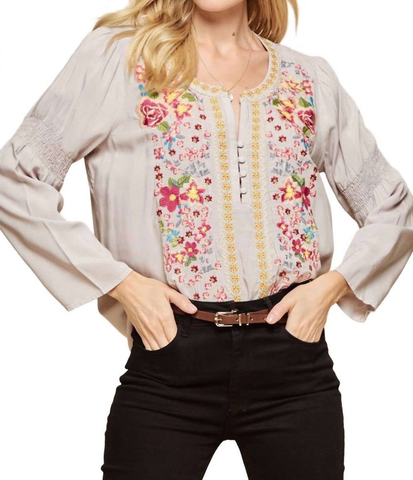Andree By Unit - Ocho Rios Embroidered Top - Plus