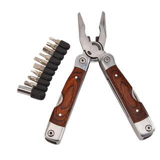 Creative Gifts International - Wood Handle Stainless Steel Multi Function Tool