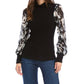 Fifteen Twenty - Sheer Sleeve Turtleneck Top