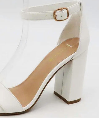 Bamboo - Women's Chunky Heel One Band Ankle Strap Sandals