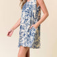 Doe And Rae - Floral Scoop Neck Swing Dress