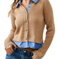 Aaron & Amber - Cable Mixed Media Cardigan