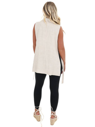 Allie Rose - Long Run Linen Jacket Vest