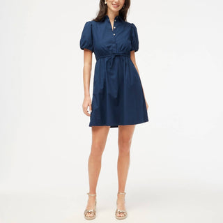 J.Crew - Collared Short-sleeve Tie-waist Mini Dress