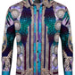 Barabas - Men's Striking Look Rhinestone Long Sleeve Shirt