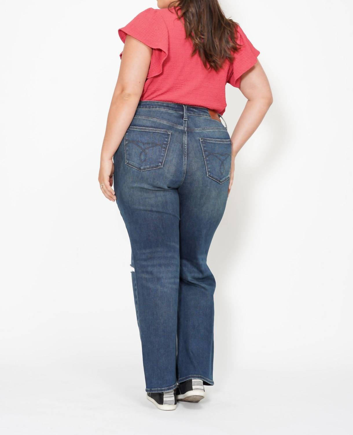Judy Blue - High Waist Knee Ripped Denim Jeans