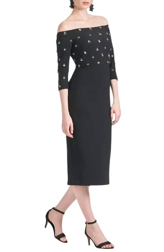 Sachin & Babi - Fatima Embellishedoff Shoulder Midi Dress