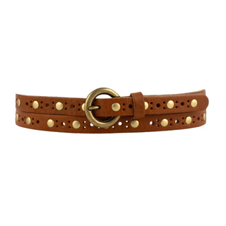 Amsterdam Heritage - Women's Chloe Vintage Studded Skinny Belt
