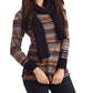 French Kyss - Bethany Striped Sweater W/ Scarf