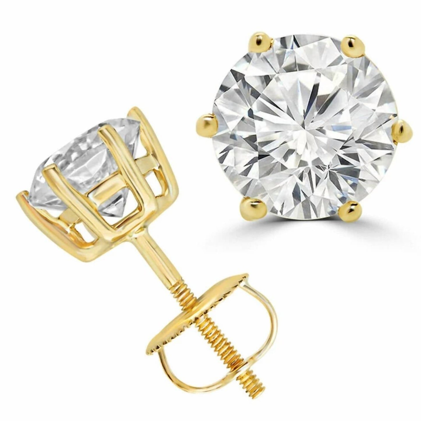 Allyanna Gifts - Women'sr Prong Moissanite Screwback Earrings