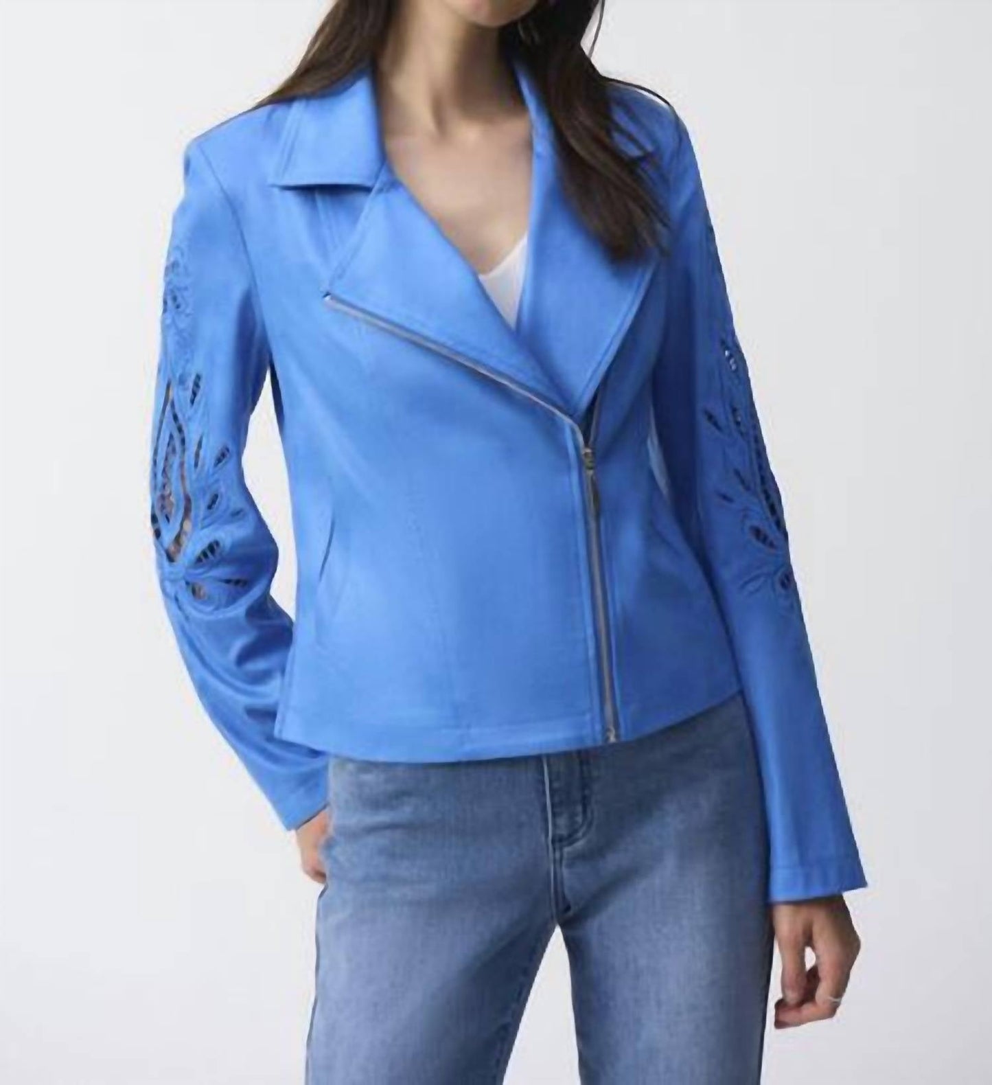 Joseph Ribkoff - Zipper Closure Casual Jacket