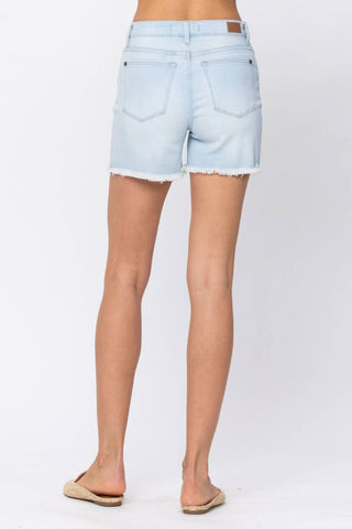 Judy Blue - High Waist Bleach Cut Off Shorts