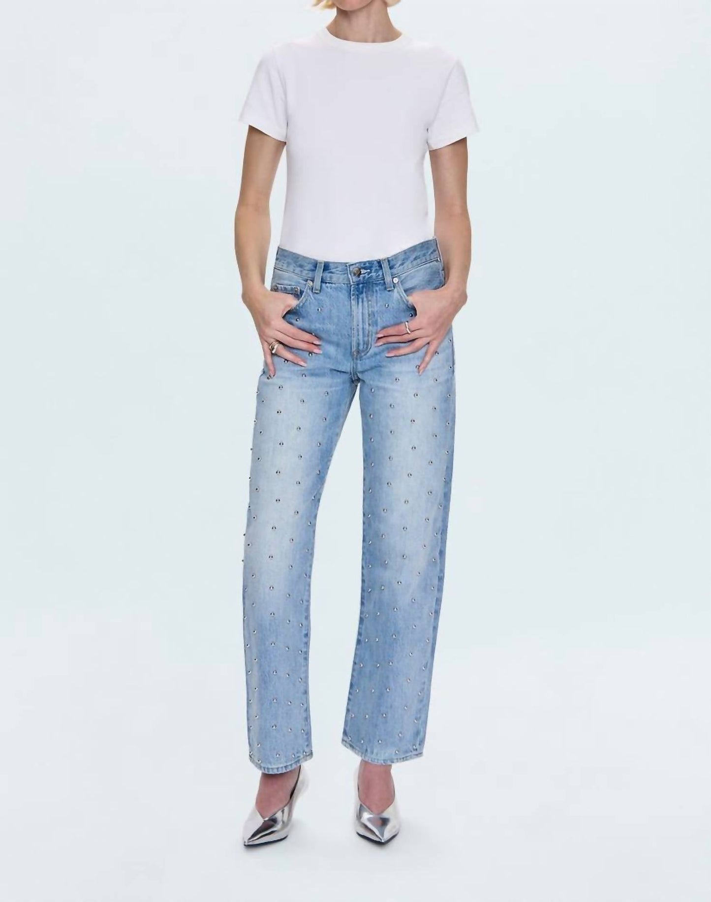 Pistola - Lexi Mid Rise Bowed Straight Jean