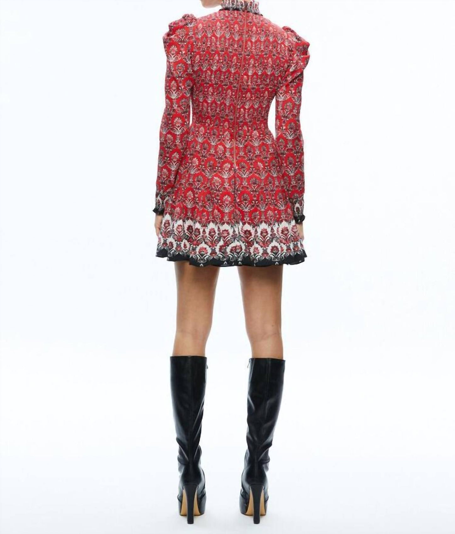 Alice + Olivia - Elvira Smocked Bodice Mini Dress