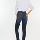 Kancan - High Rise Button Down Cuffed Ankle Skinny Jeans